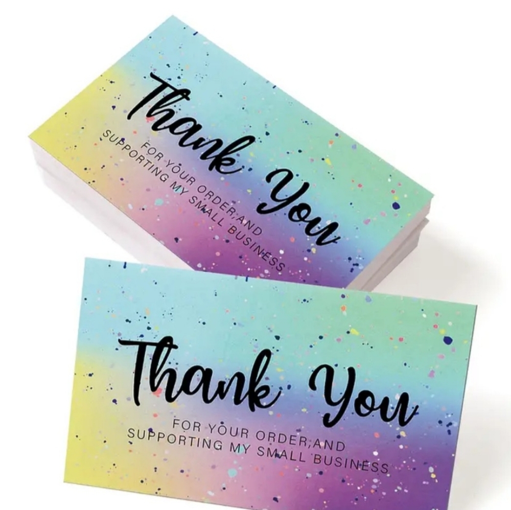 50 Colorful Thank You Cards for Small Business - Picture 1 of 4